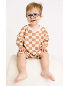Toddler Boy's Little One Shop Beige Checkered Waffle Set
