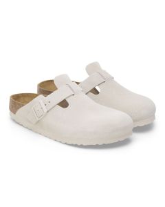 Unisex Birkenstock Boston Soft Footbed - Antique White