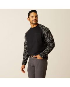 Men's Ariat Fr Stretch Camp Baseball Long Sleeve