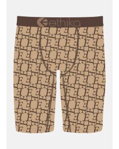 Men's Ethika E Gridlock Brown Boxer