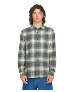 Men's Volcom Caden Plaid Long-Sleeve Button Up