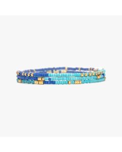 Pura Vida Mixed Seed-Gold Stretch Bracelet Set of 3