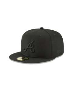 Men's New Era Blackout Basic 59FIFTY Fitted Atlanta Braves Cap