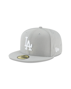 Men's New Era Grey Basic 59FIFTY Fitted LA Dodgers