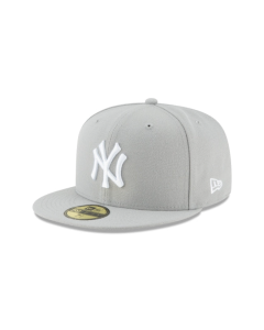Men's New Era Gray Basic 59FIFTY Fitted New York Yankees Cap