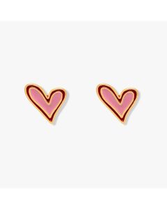 Pura Vida Enamel Abstract Heart Stud Ear