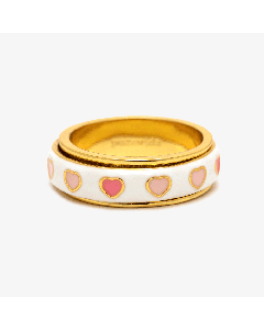 Pura Vida Enamel Heart Fidget Ring