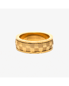 Pura Vida Gold Check Fidget Ring