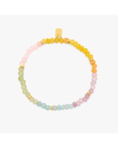 Pura Vida Ombre Raibow Bead Stretch Bracelet