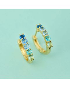 Pura Vida Surfrider Ombre Stone Hoop Earrings