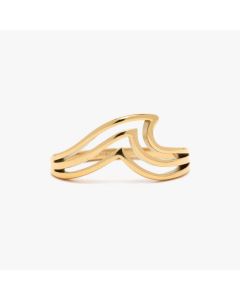 Pura Vida Surfrider Triple Wave Ring