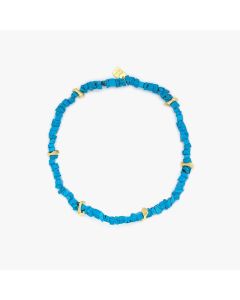 Pura Vida Turquoise Chip Stretch Anklet