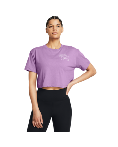 Women's Under Armour Bubble Script Crop Short-Sleeve