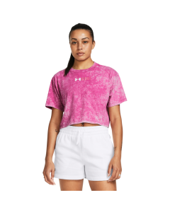 Women's Under Armour Wash Logo Repeat Crop Short-Sleeve