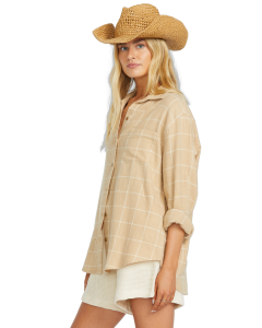 Women's Billabong Layer Up Long-Sleeve Woven Button Up Flannel