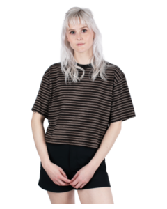 Women's Jetty Avalon Striped Short-Sleeve Tee - Black