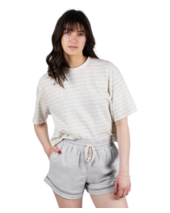 Women's Jetty Avalon Striped Short-Sleeve Tee - White