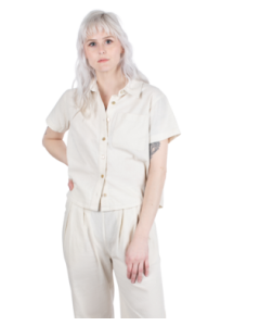 Women's Jetty Cape Cod Jacquard Shirt - Cream