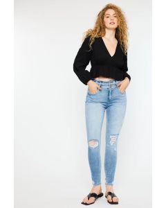Women's Kancan Curvy Ultra High Rise Ankle Skinny