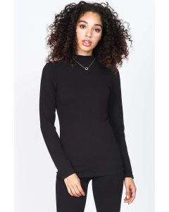 Women's M. Rena Ribbed Mock Neck Long Sleeve